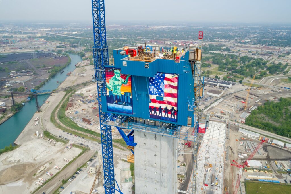 Final Steps in Gordie Howe International Bridge Tower Construction Underway