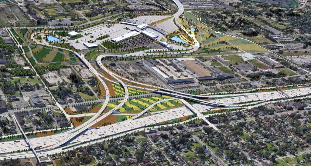 Aerial-I-75 Interchange & City Streets
