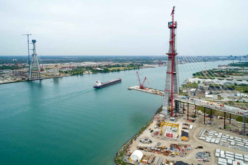 Building the Gordie Howe International Bridge over the Detroit River