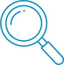 Magnifying glass Skyline Blue