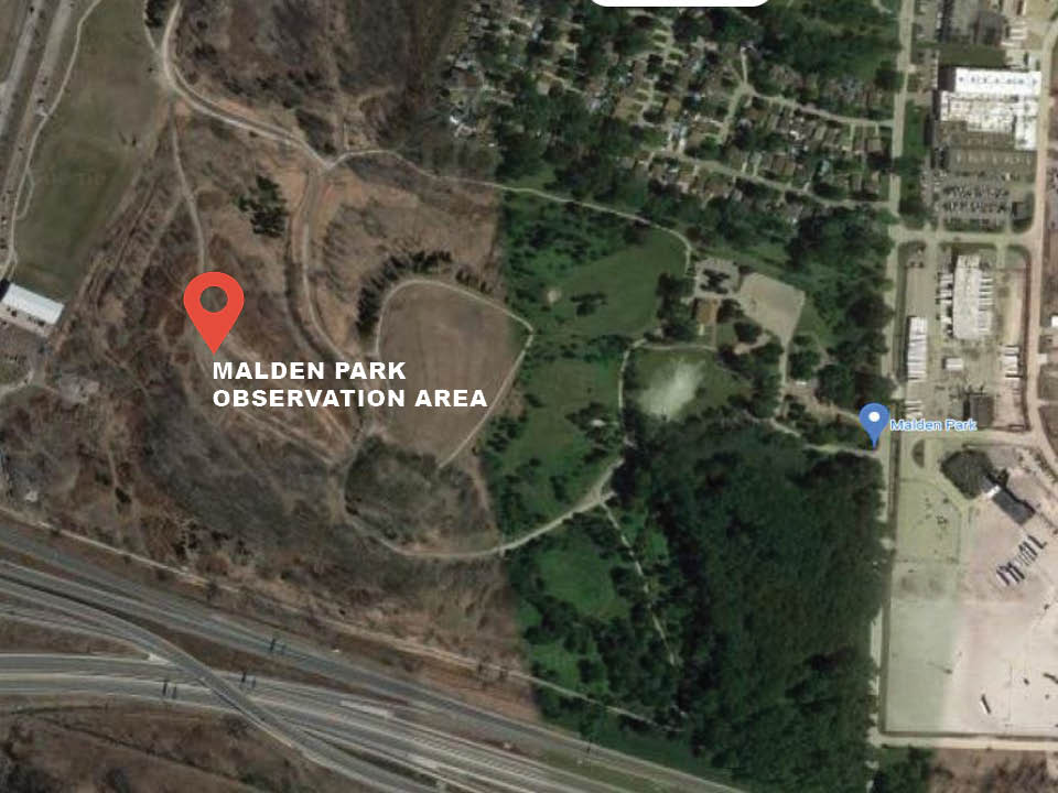 Malden Park Observation Area Location Map