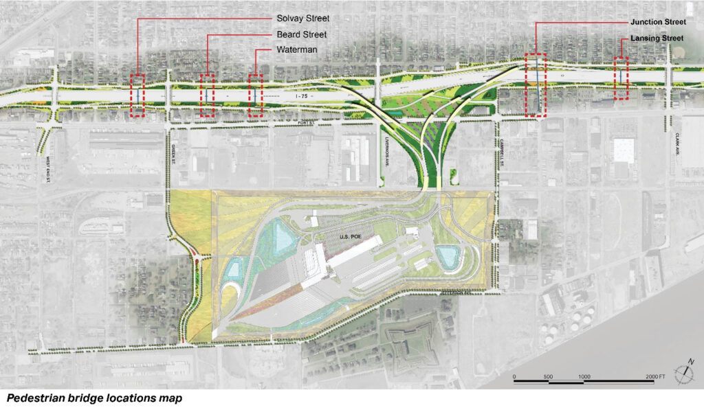 Pedestrian Bridge Locations Map