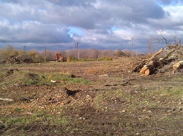 site preparation work on the Canadian inspection plaza