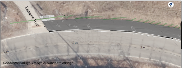 Broadway street connection to ojibway parkway english map