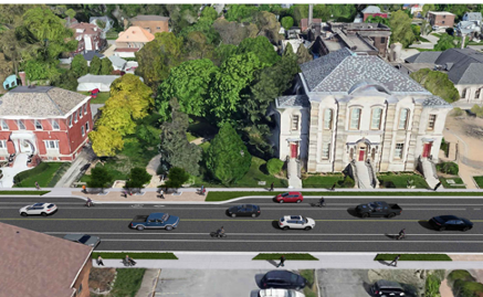 Mackenzie Hall and Parkette rendering