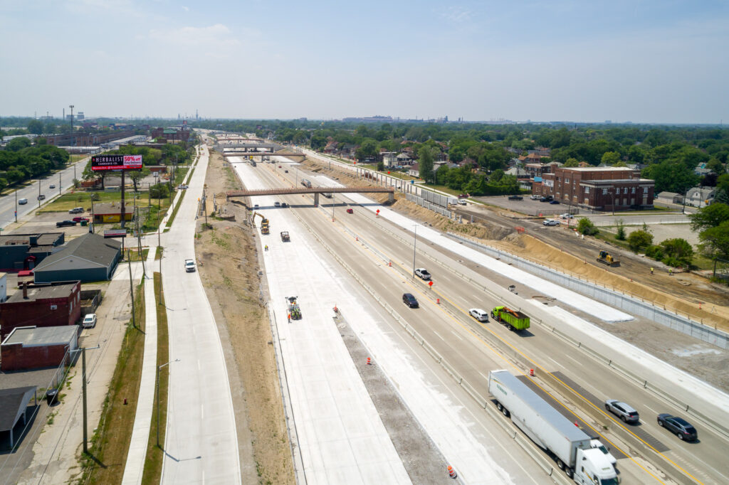 over bridge construction progress