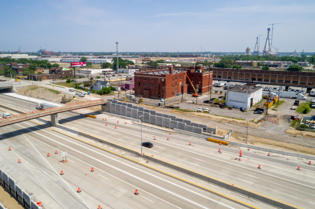 over bridge construction progress