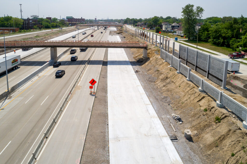 over bridge construction progress