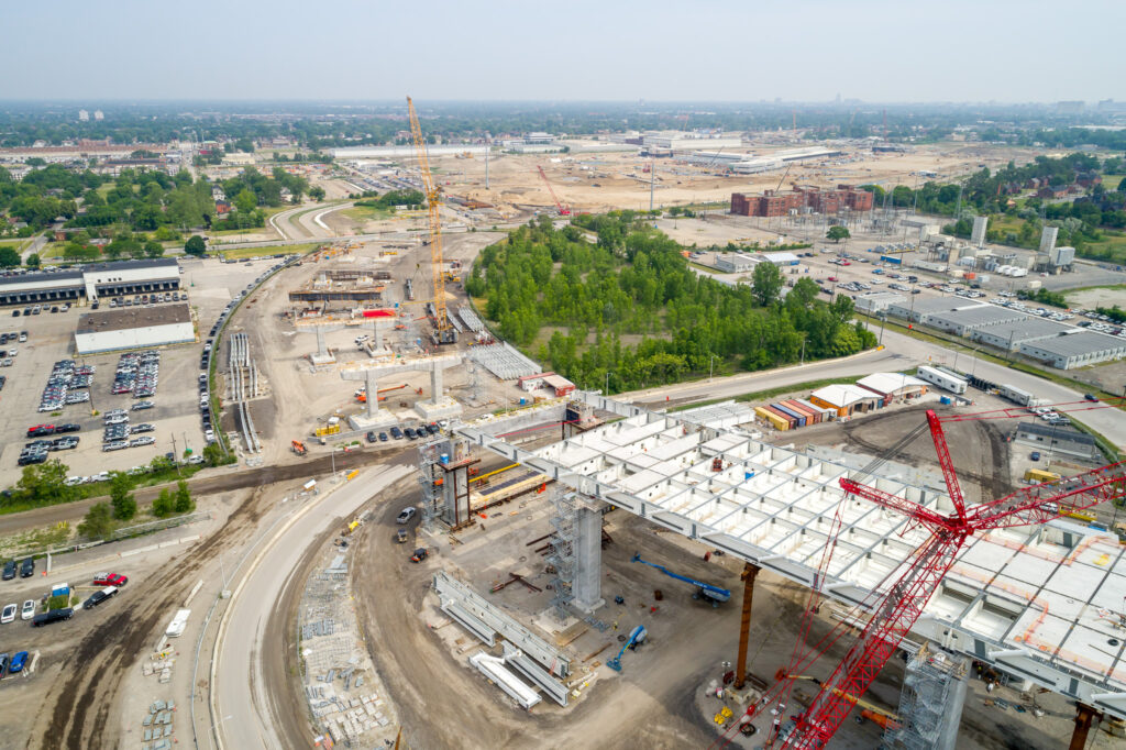 Gordie Howe International Bridge Site Progress