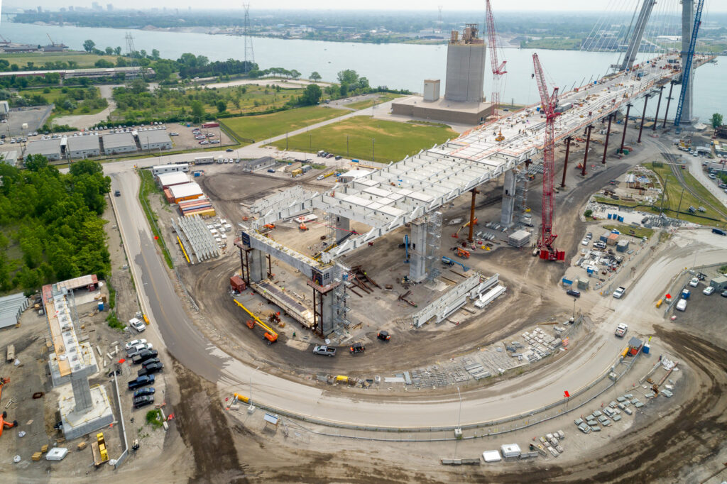 Gordie Howe International Bridge Site Progress