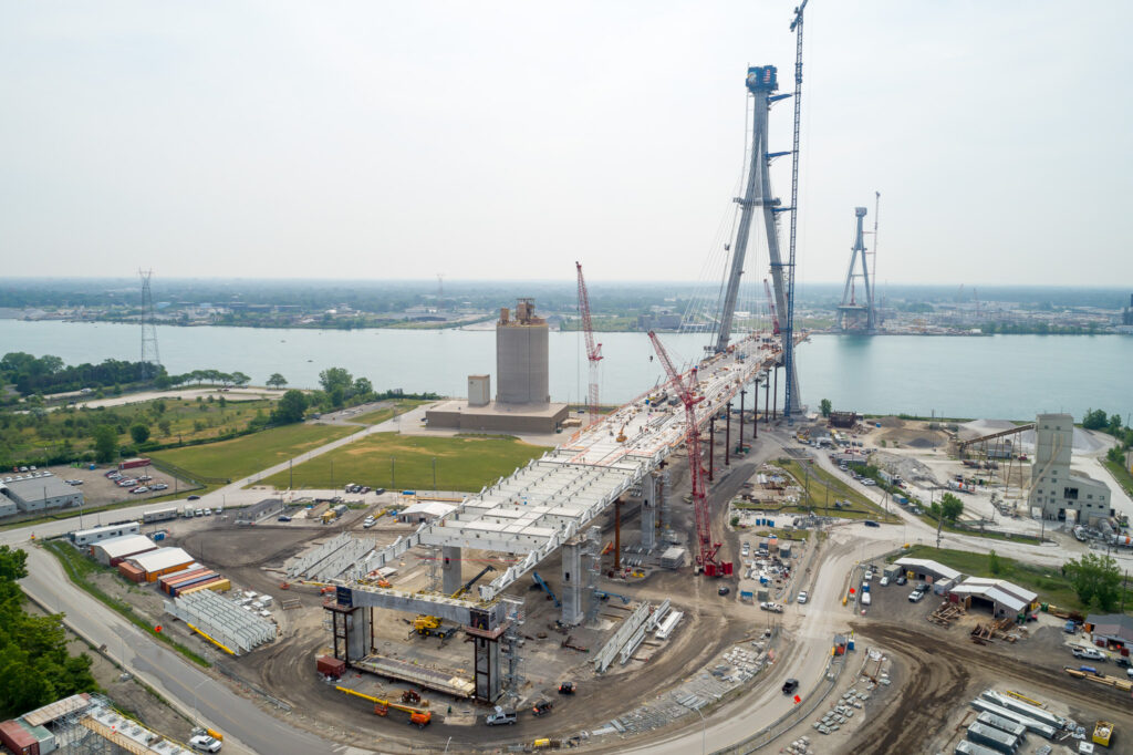 Gordie Howe International Bridge Site Progress