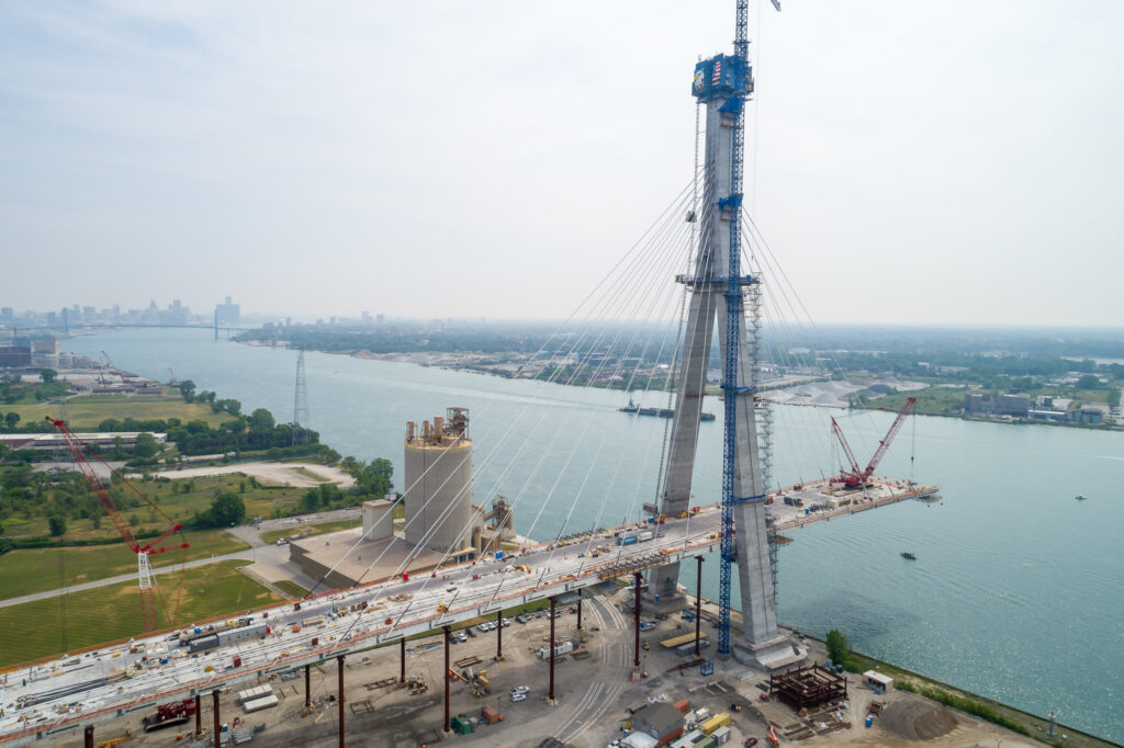 Gordie Howe International Bridge Site Progress