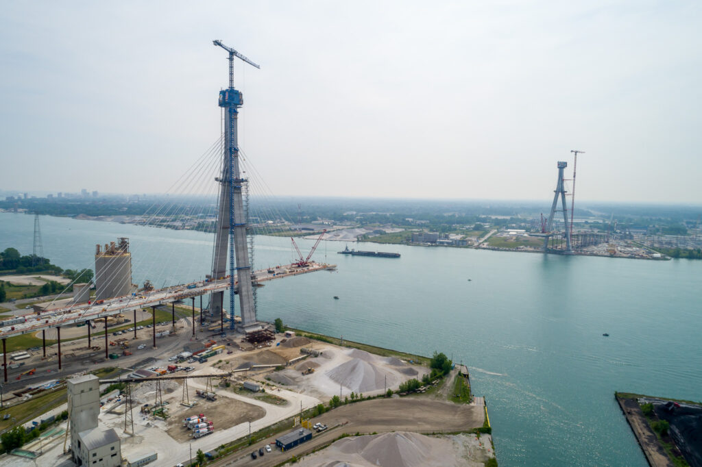 Gordie Howe International Bridge Site Progress