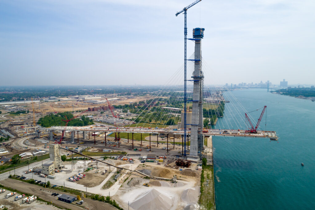 Gordie Howe International Bridge Site Progress