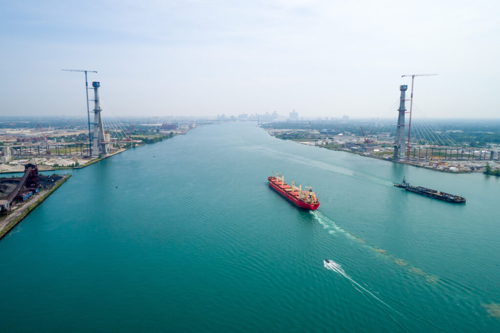 Gordie Howe International Bridge Site Progress