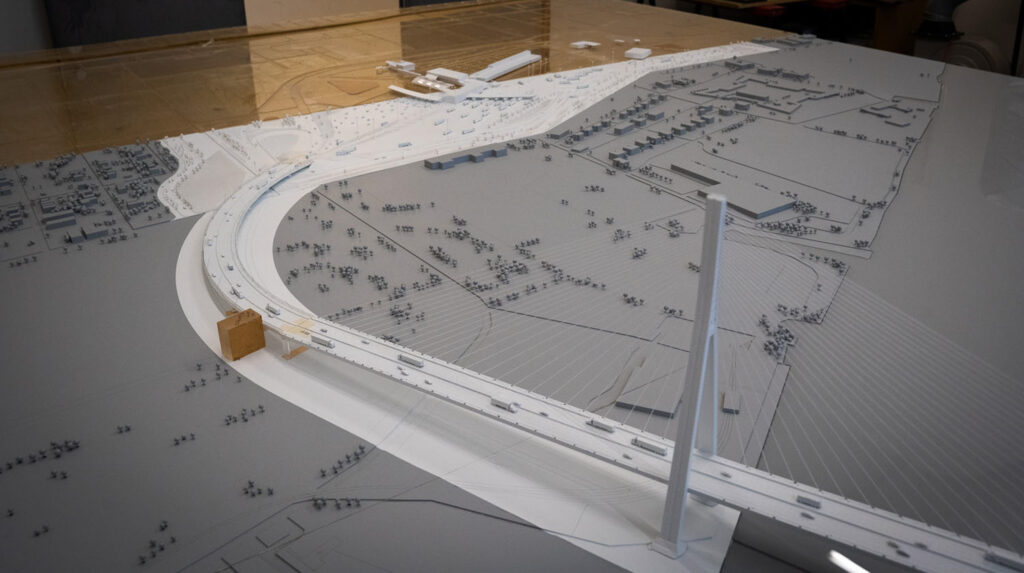 Gordie Howe International Bridge Project Scale Model