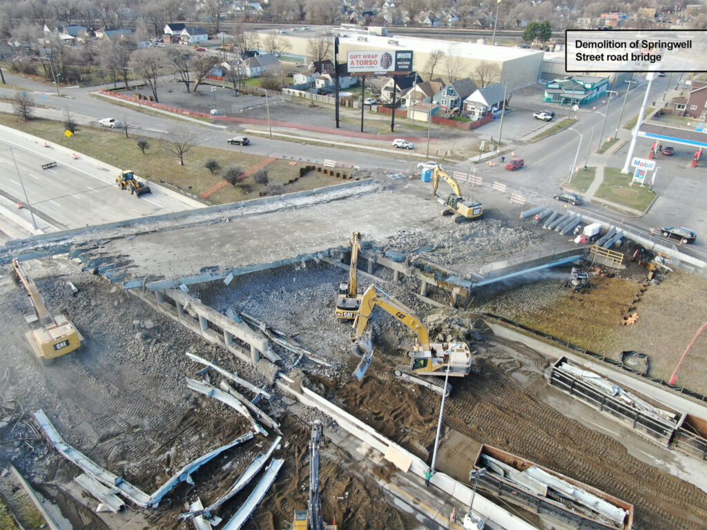 Demolition of springwell street road bridge