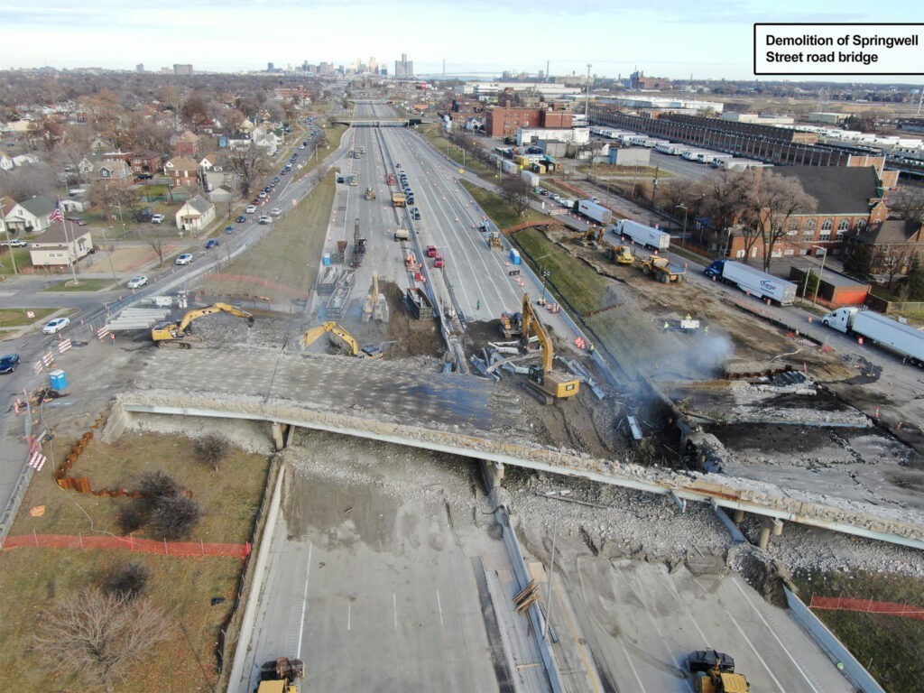 Demolition of springwell street road bridge