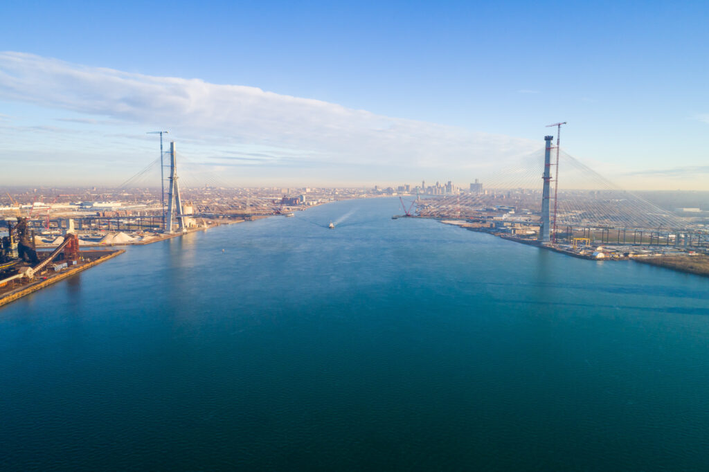 Gordie Howe International Bridge Site Progress