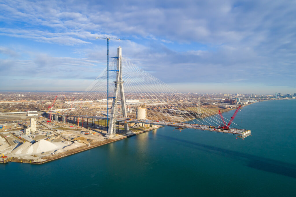 Gordie Howe International Bridge Site Progress