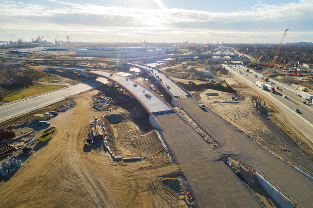 over bridge construction