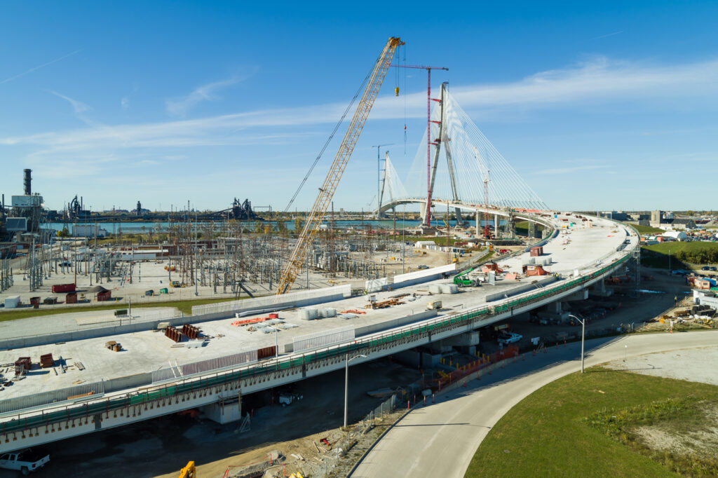 Gordie Howe International Bridge Site Progress