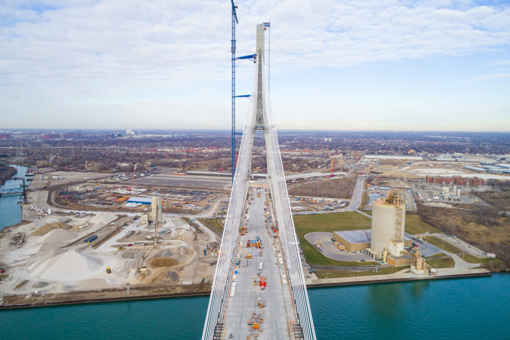 Gordie Howe International Bridge Site Progress