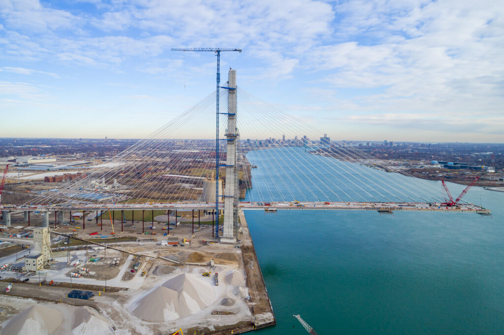 Gordie Howe International Bridge Site Progress