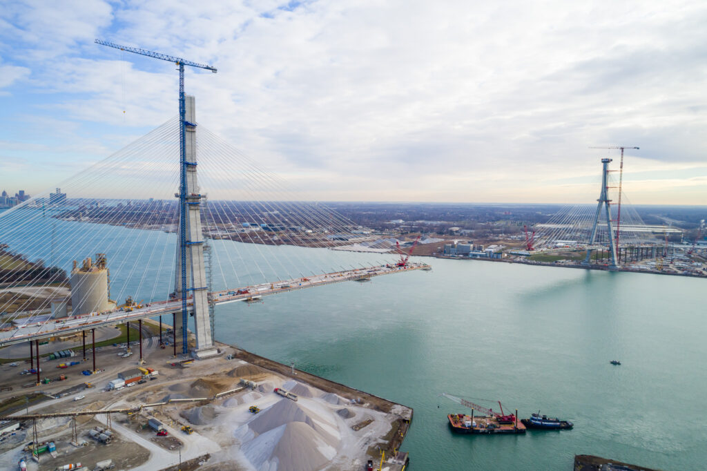 Gordie Howe International Bridge Site Progress