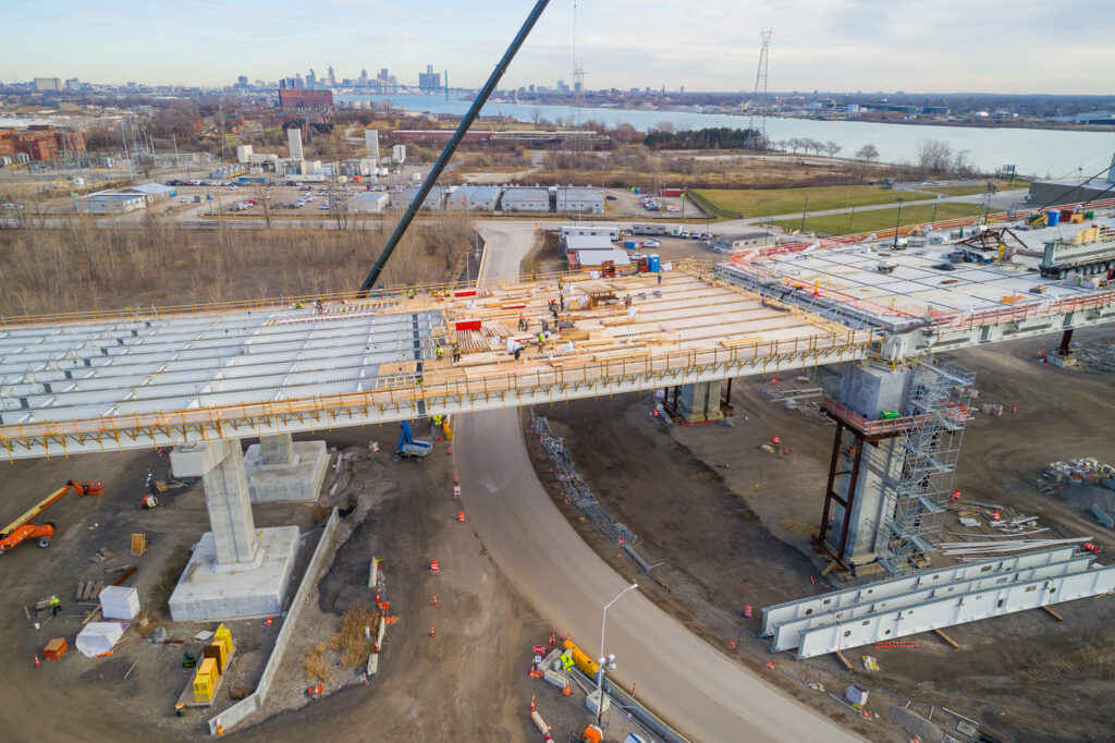 Gordie Howe International Bridge Site Progress