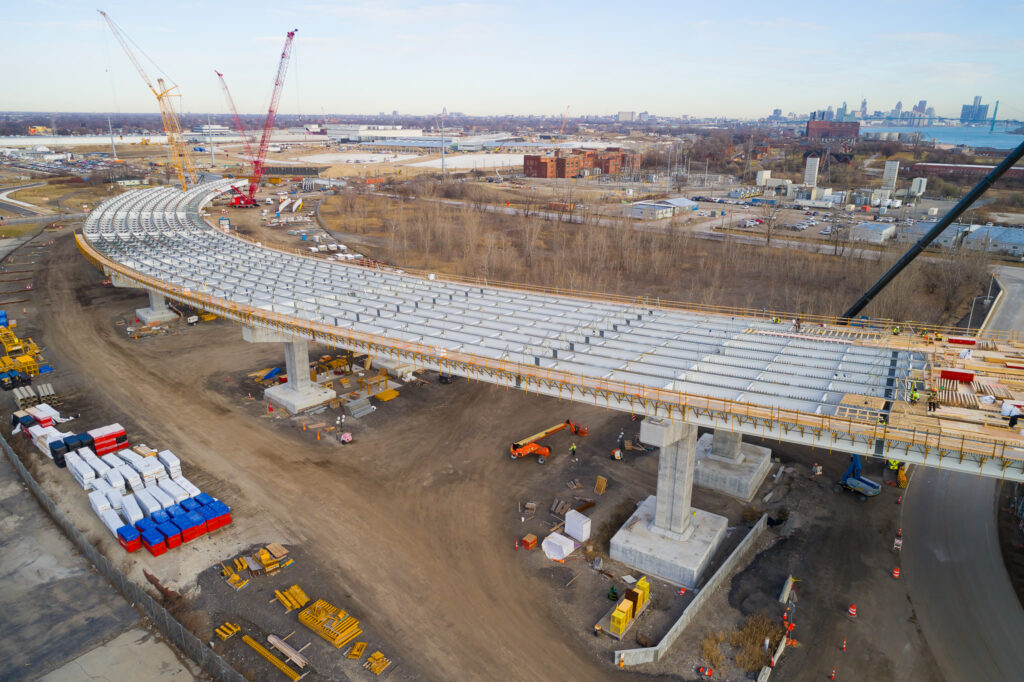 Gordie Howe International Bridge Site Progress