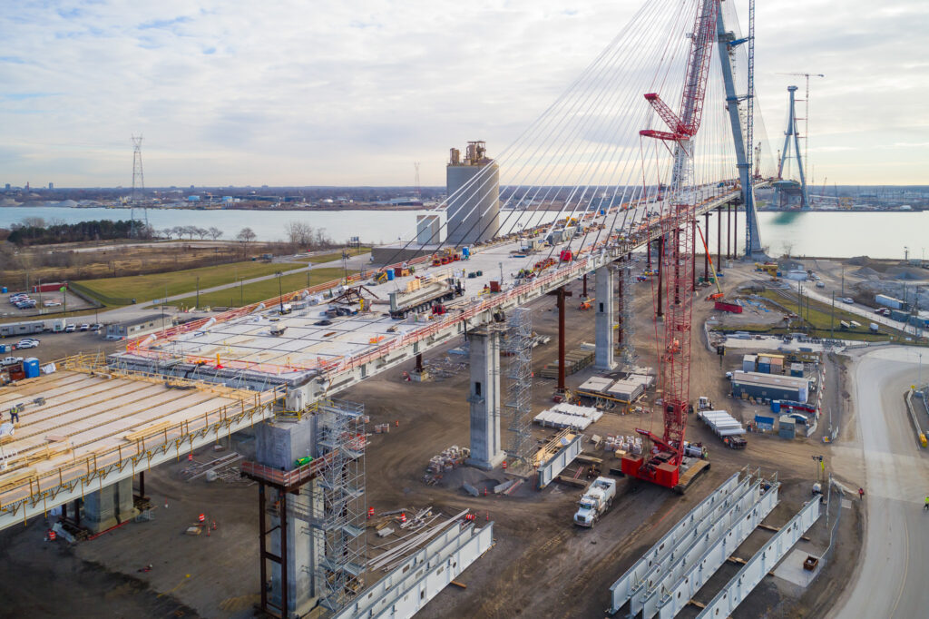 Gordie Howe International Bridge Site Progress