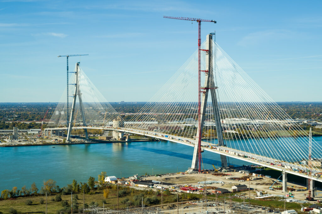 Gordie Howe International Bridge Site Progress