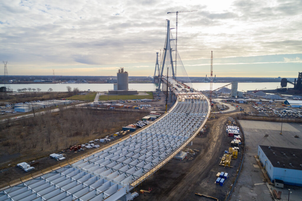 Gordie Howe International Bridge Site Progress