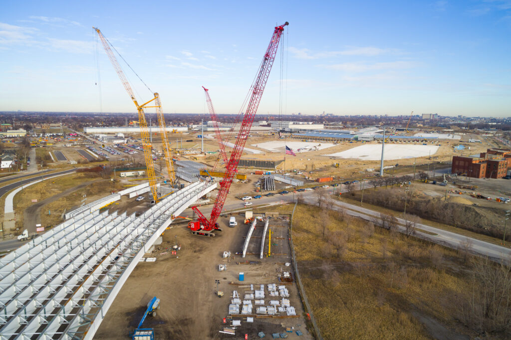 Gordie Howe International Bridge Site Progress