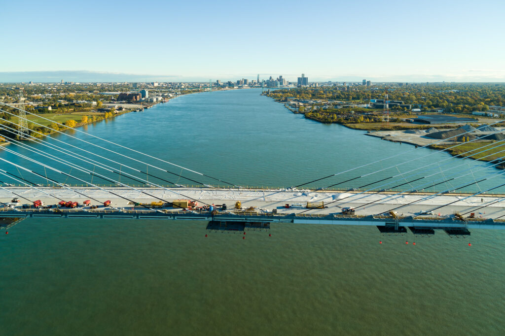 Gordie Howe International Bridge Site Progress