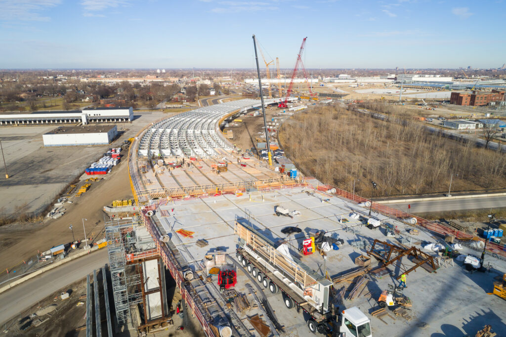 Gordie Howe International Bridge Site Progress