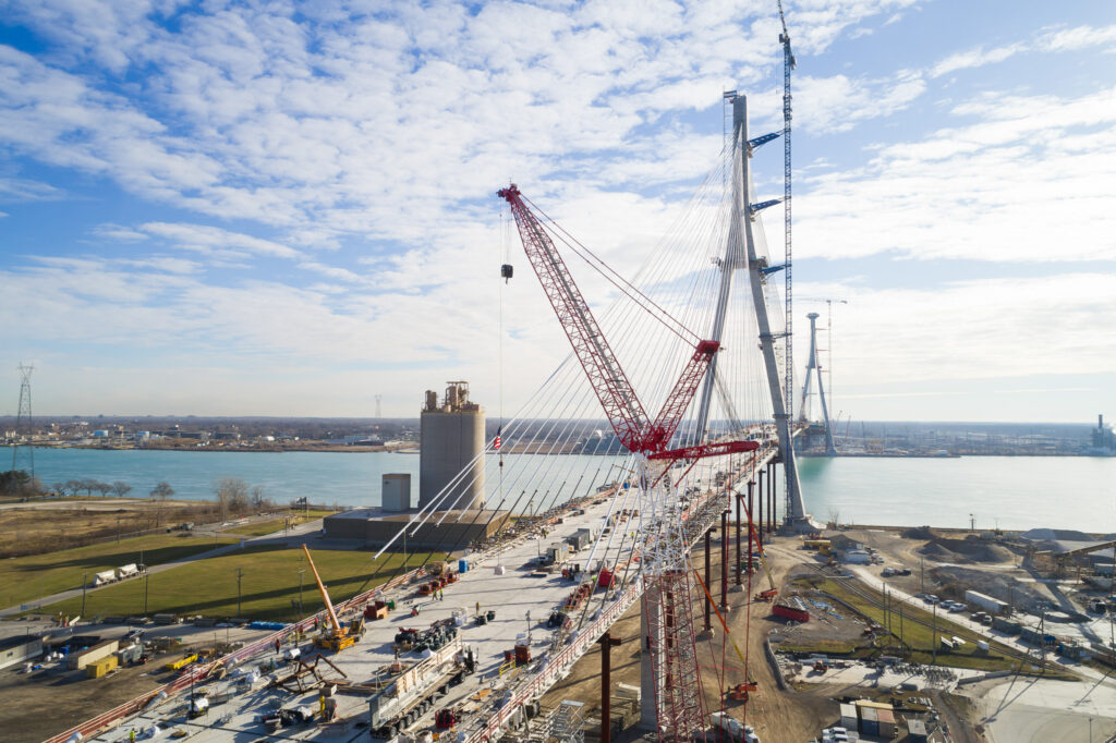 Gordie Howe International Bridge Site Progress
