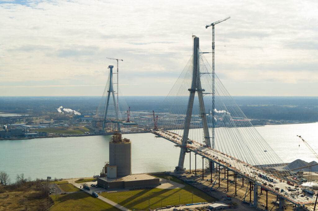 Gordie Howe International Bridge Site Progress