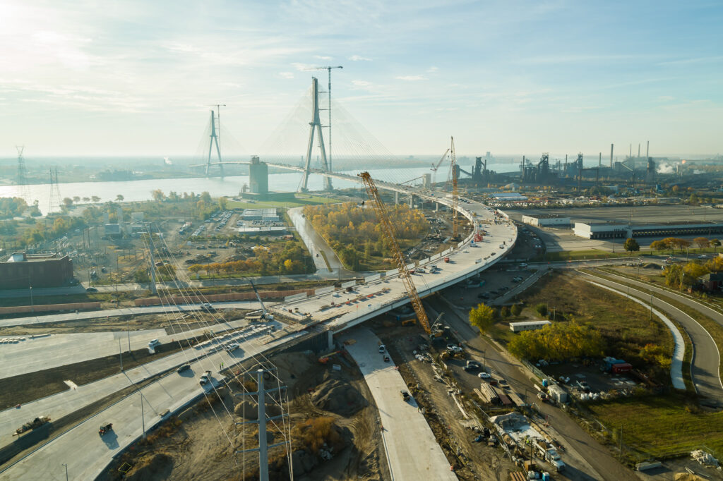 Gordie Howe International Bridge Site Progress
