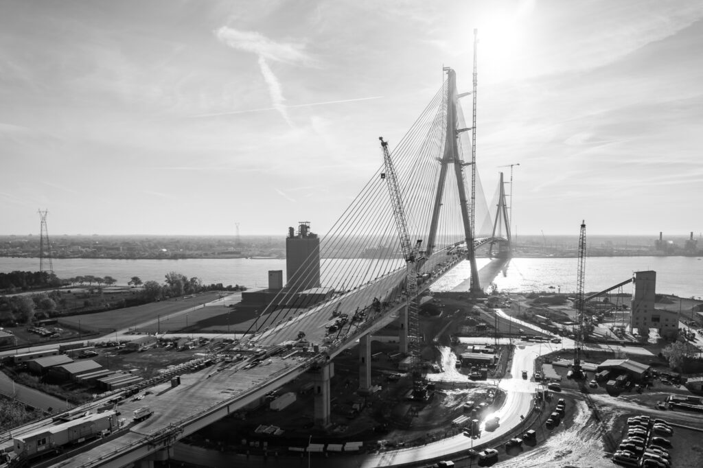 Gordie Howe International Bridge Site Progress