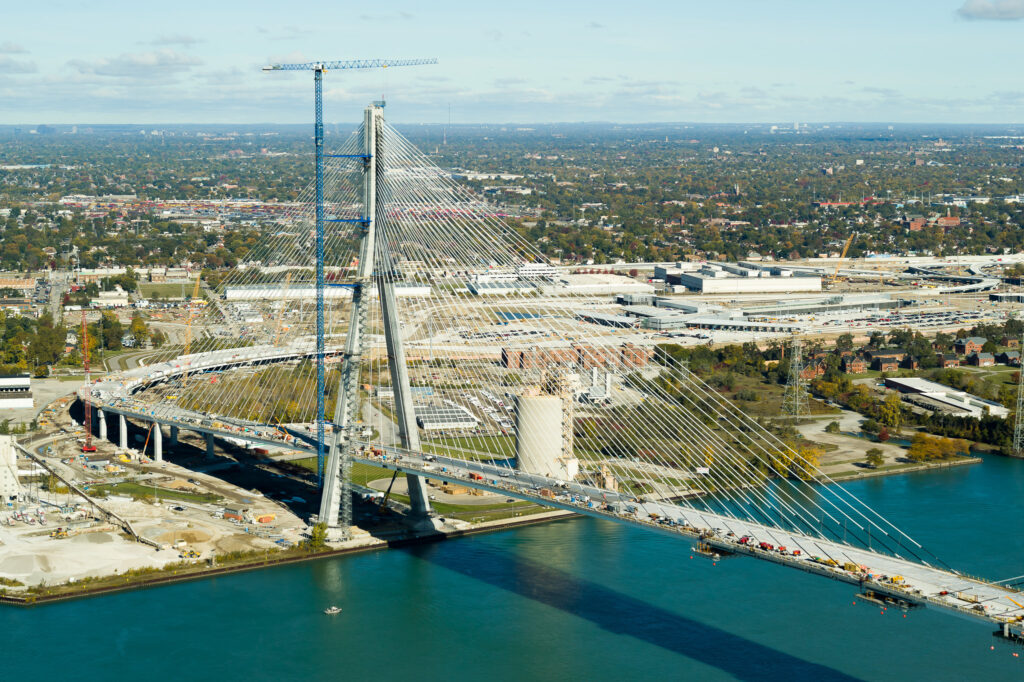 Gordie Howe International Bridge Site Progress