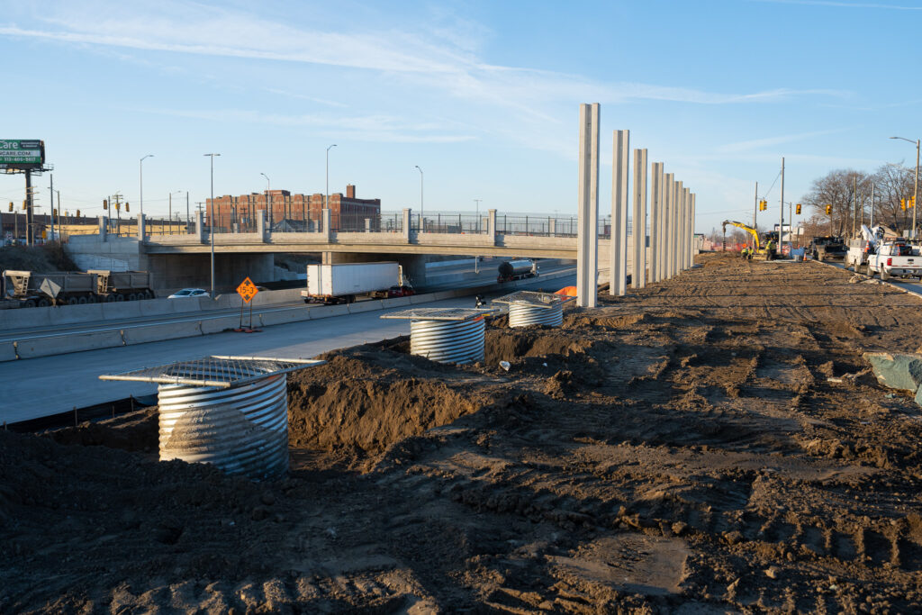 over bridge construction