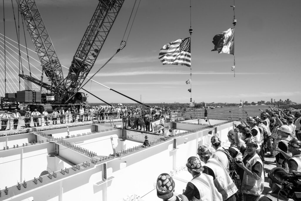 Celebrating the hands helping build - Canada & US Flag