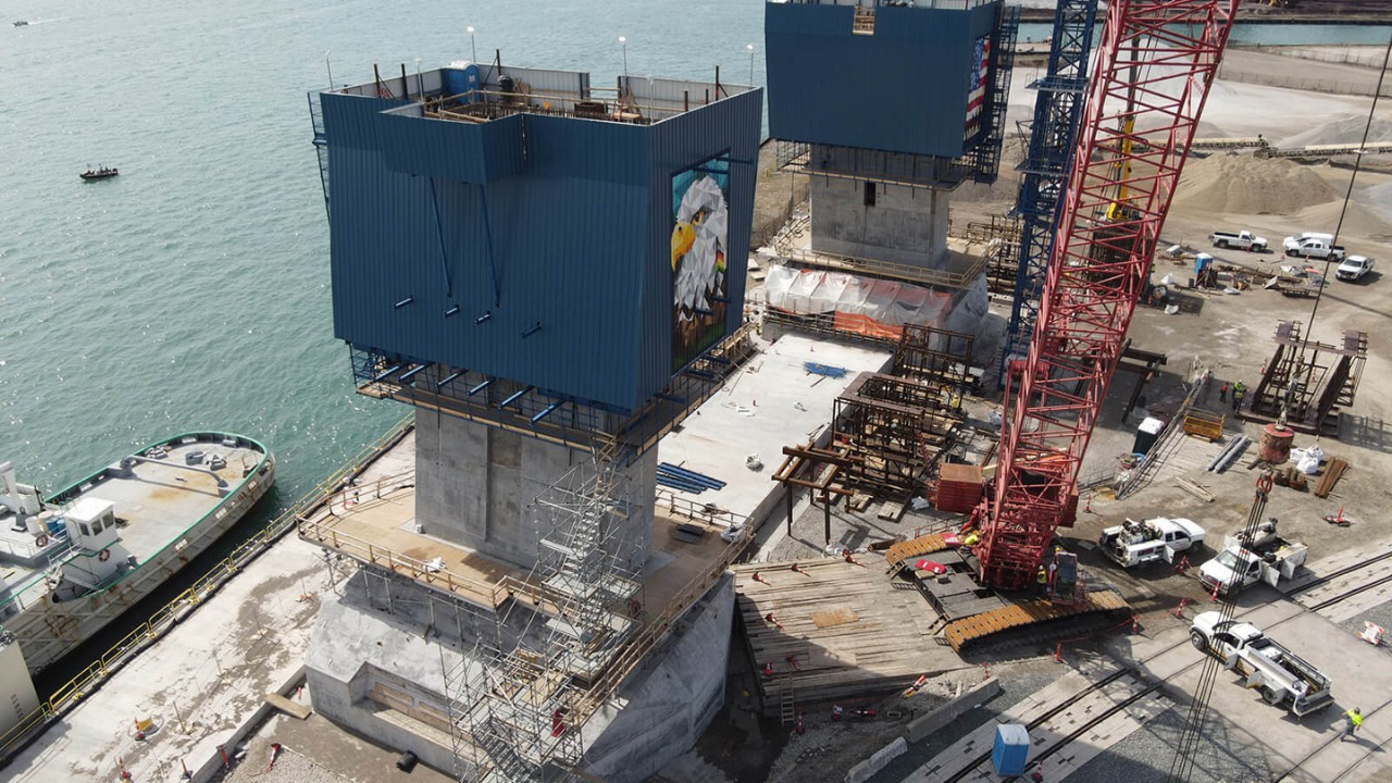 US Bridge Site Progress - April 27, 2021