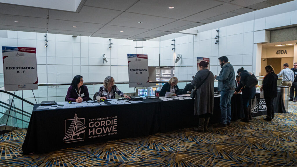 Gordie Howe International Bridge - Registration counter