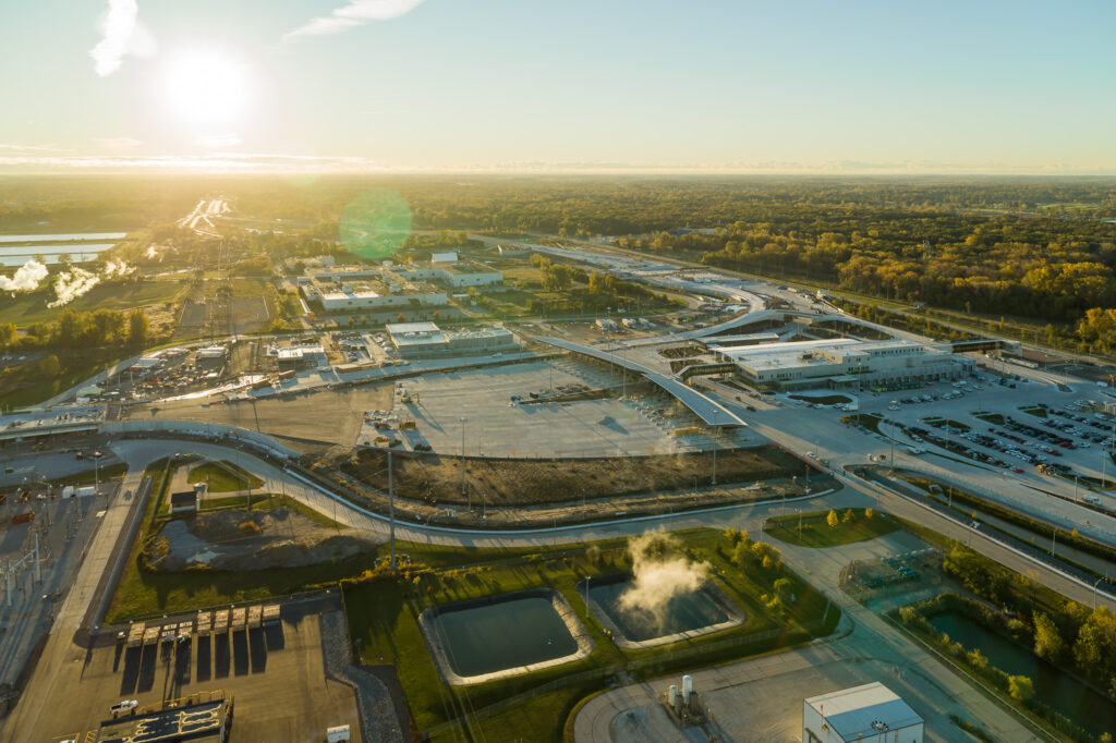 customs compound from a distance