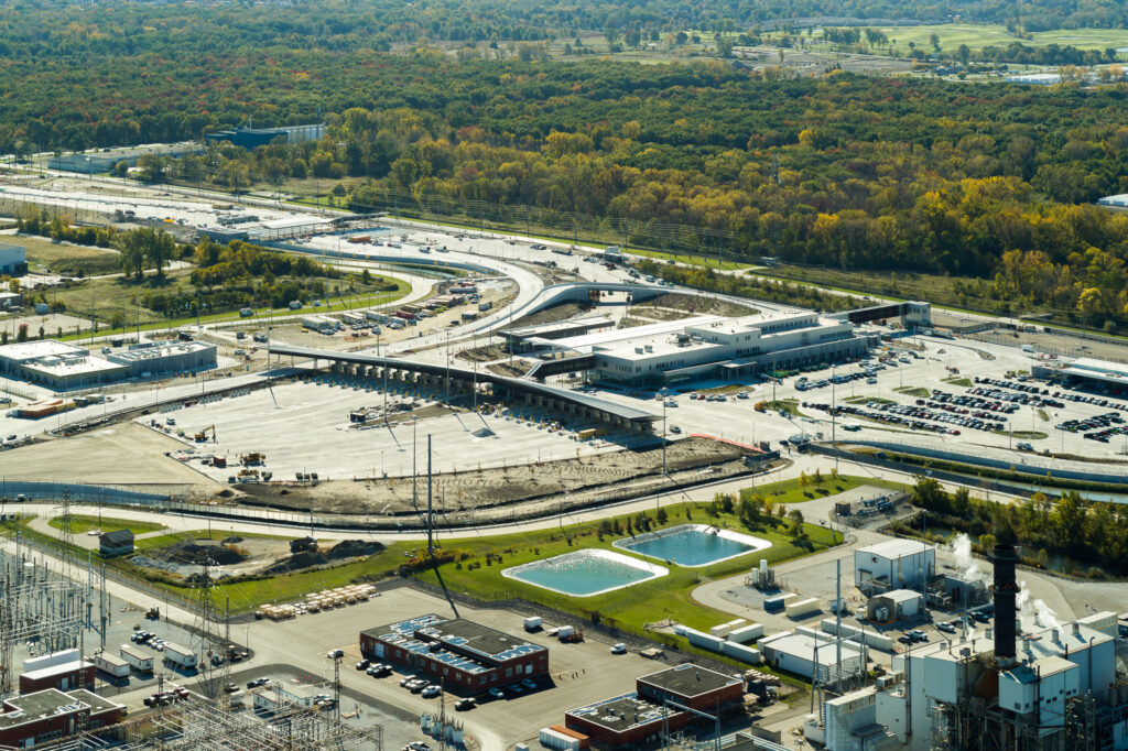 customs compound from a distance