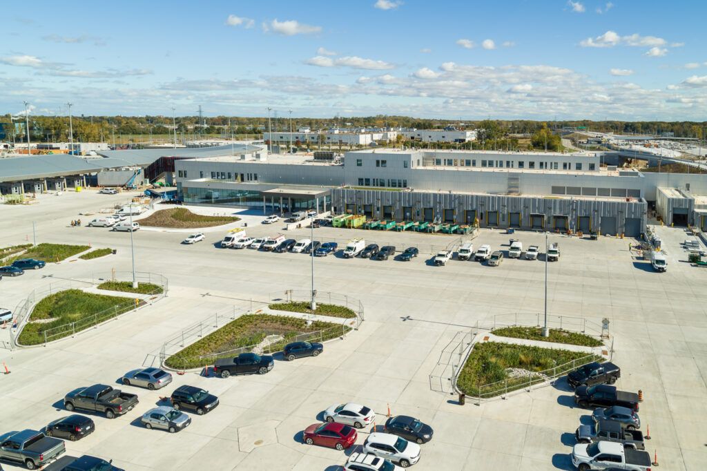 compound and parking lot