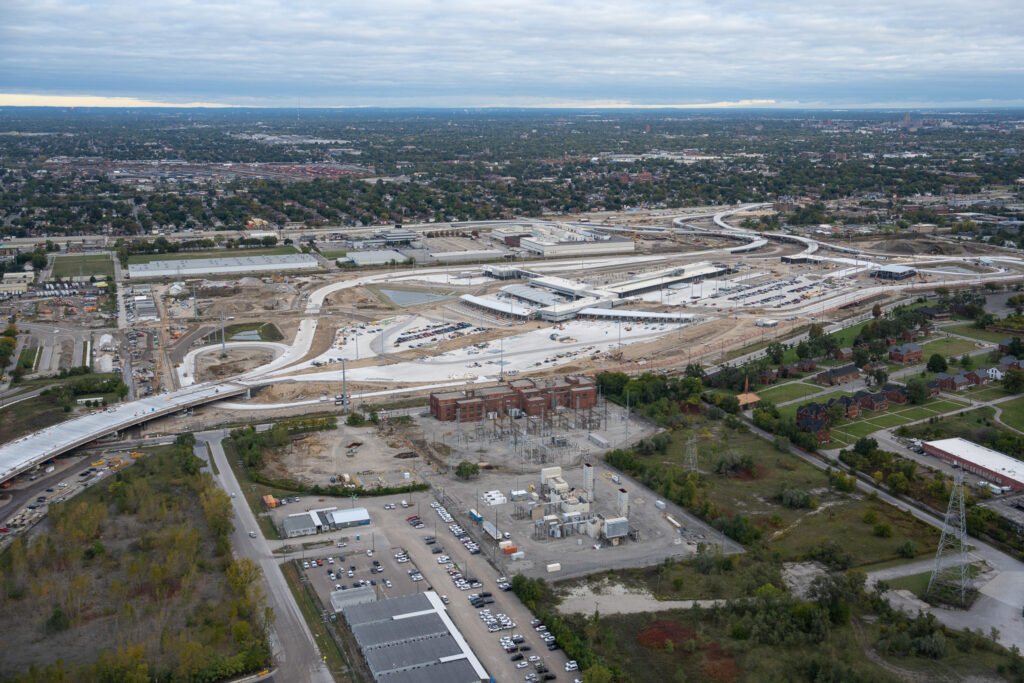 full customs compound from a distance